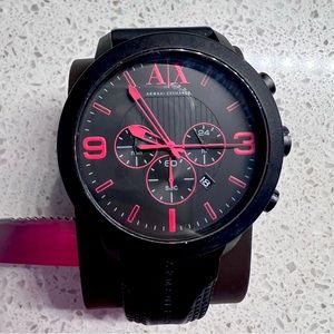 Watch by Armani Exchange in black and red AX1354
